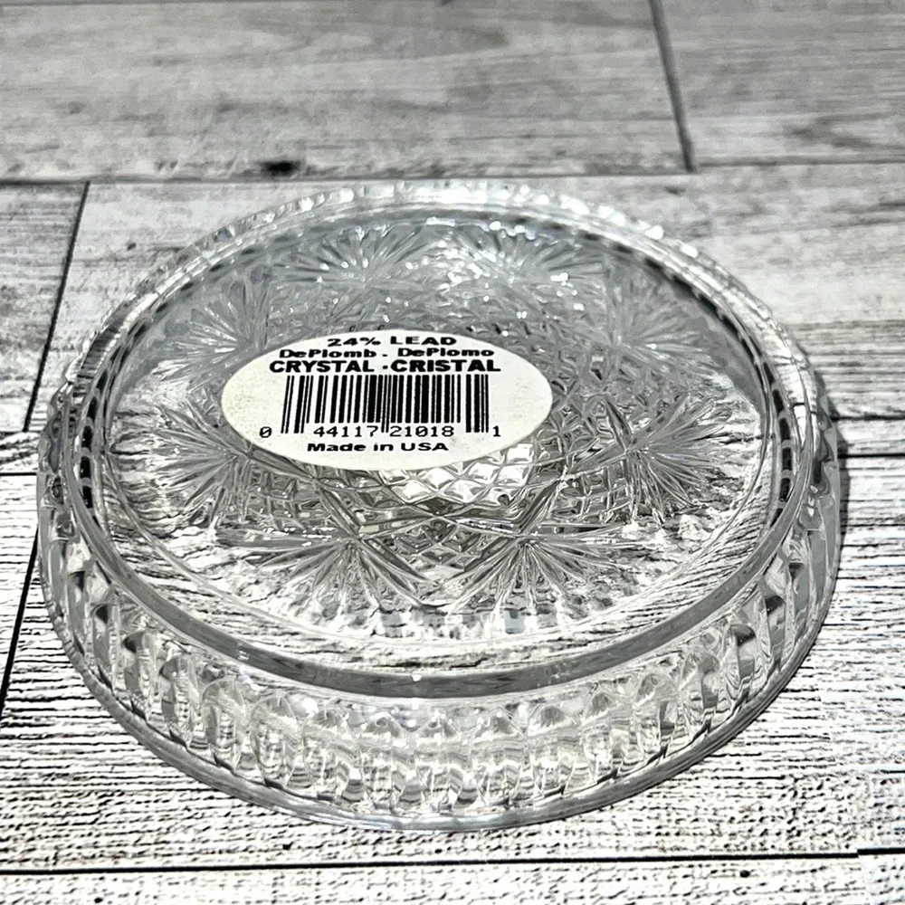 Vintage Essex Lead Crystal Coaster Set of 3